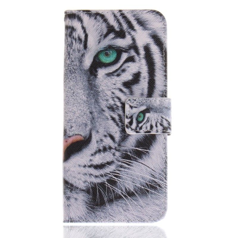 Flip Cover Læder Samsung Galaxy S9 Tiger Ansigt Original