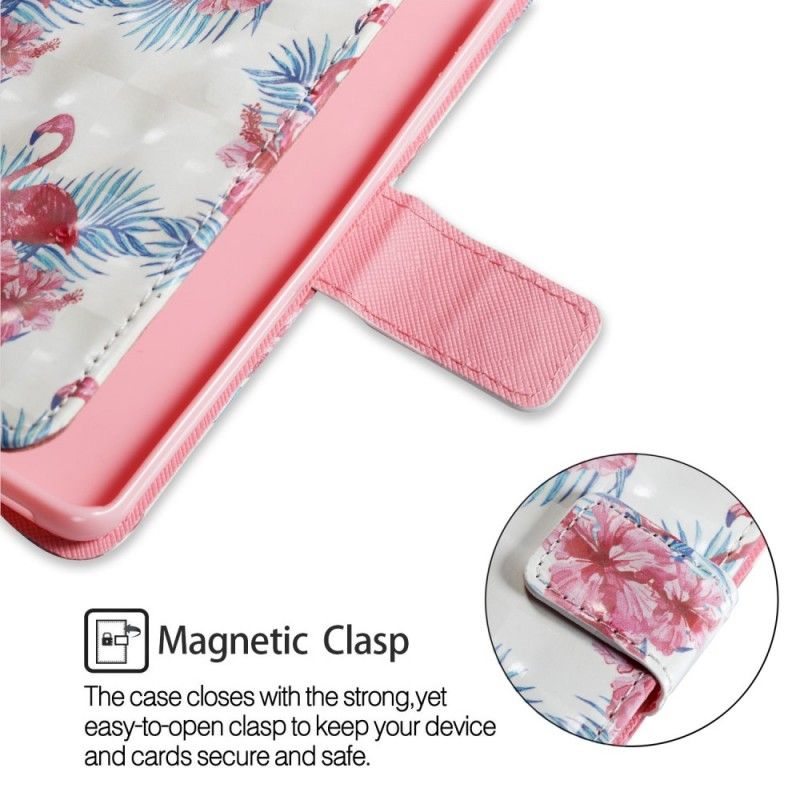 Flip Cover Samsung Galaxy S9 Hvid Mobilcover Flere Flamingoer