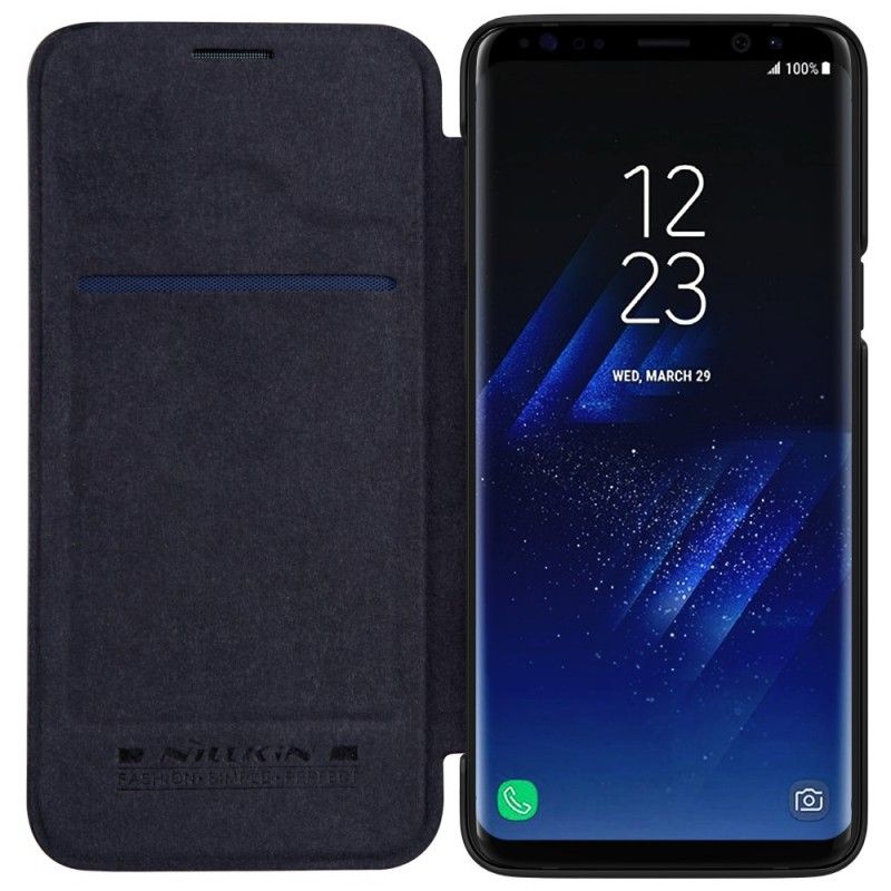 Læder Cover for Samsung Galaxy S9 Brun Nillkin Qin-Serie