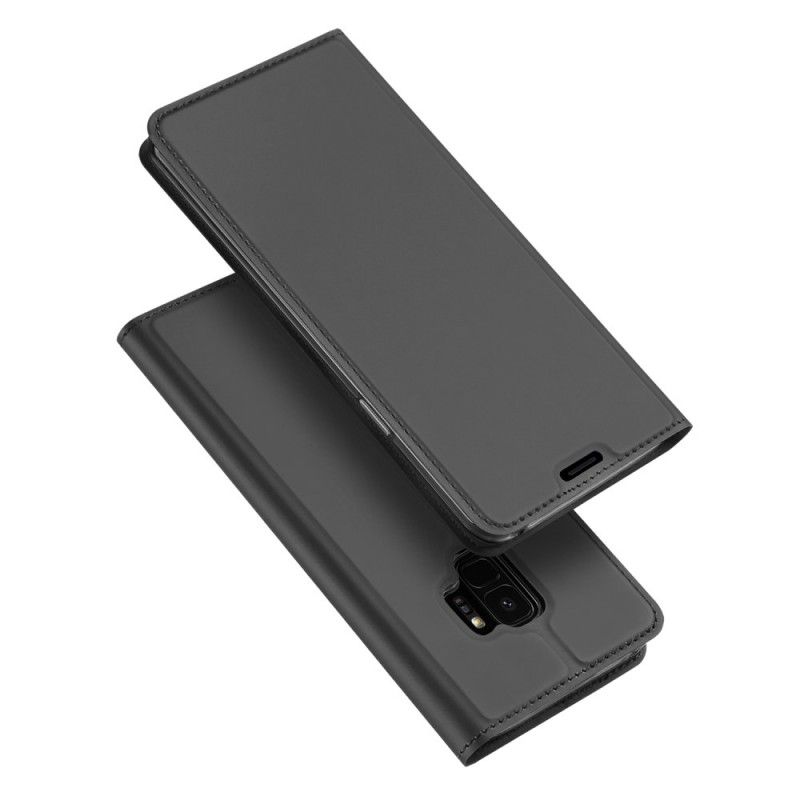 Læder Cover Samsung Galaxy S9 Sort Førsteklasses Serie