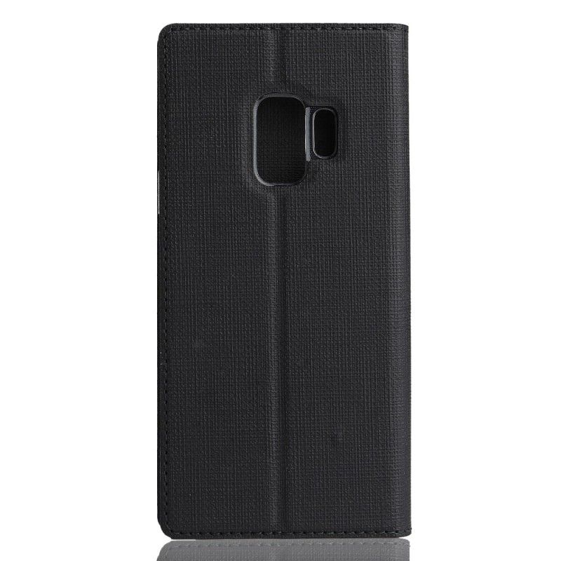 Læder Cover Samsung Galaxy S9 Sort Mobilcover Struktureret