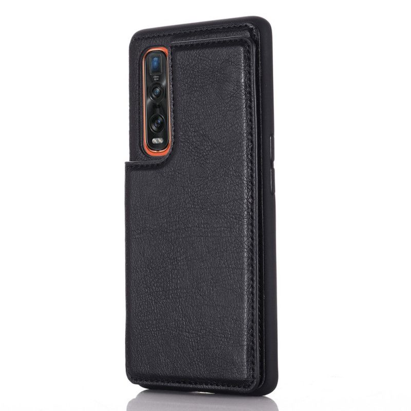 Cover Oppo Find X2 Pro Sort Support Kortholder