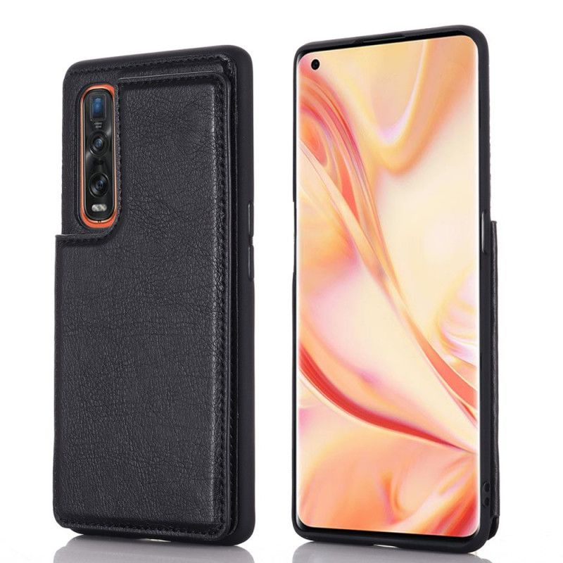 Cover Oppo Find X2 Pro Sort Support Kortholder