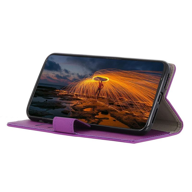 Flip Cover Læder for Oppo Find X2 Pro Lilla Klassiske Farver