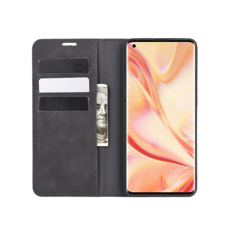 Læder Cover for Oppo Find X2 Pro Sort Blødt Lædereffekt