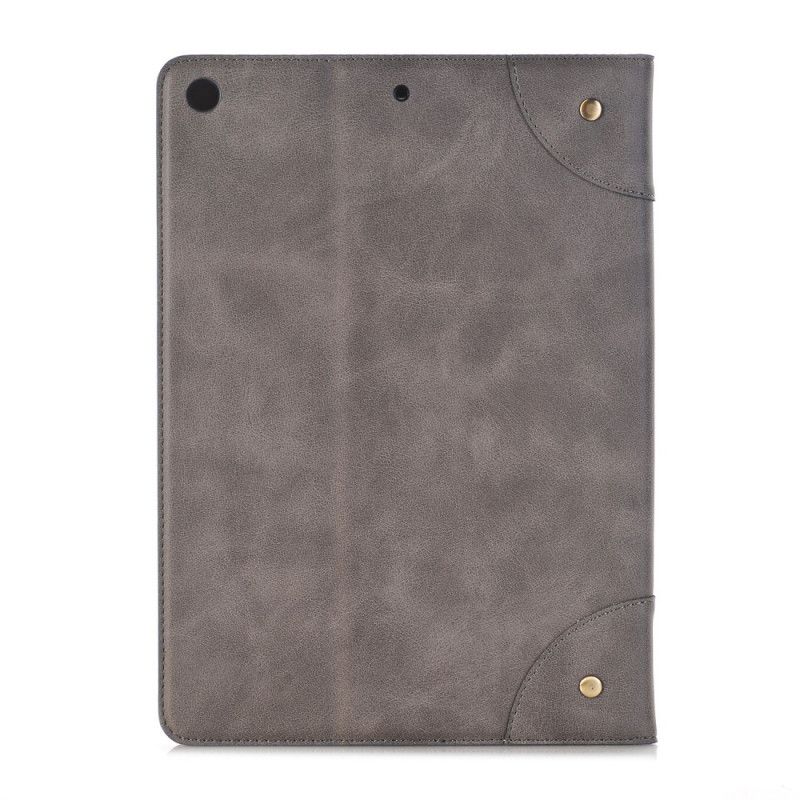 Case Etui iPad 10.2" (2019) (2020) Sort Retro Lædereffekt Med Nitter