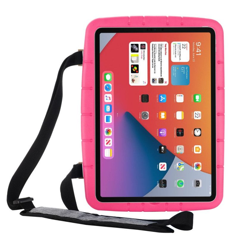 Cover iPad 10.2" (2019) (2020) Magenta Eva Skum Med Skulderrem