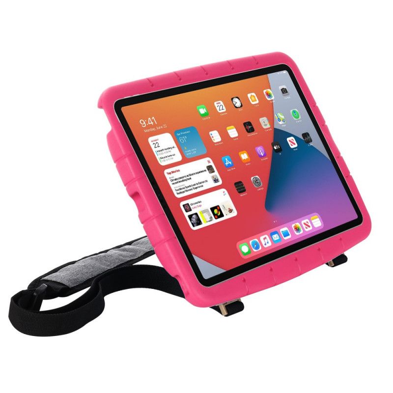 Cover iPad 10.2" (2019) (2020) Magenta Eva Skum Med Skulderrem