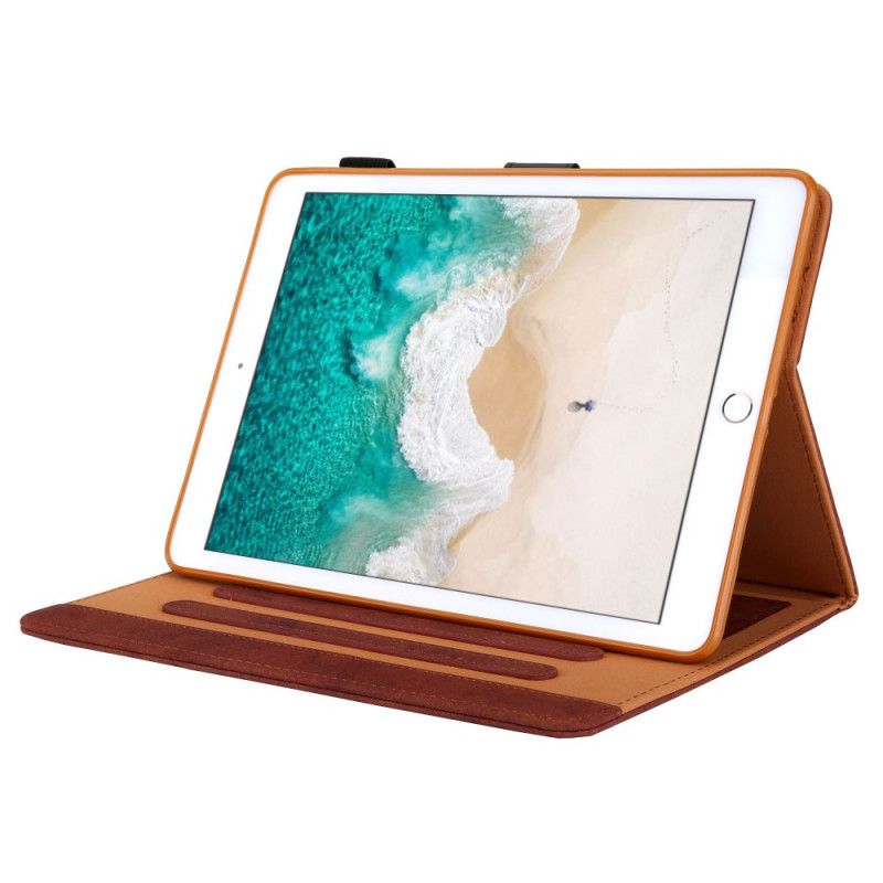 Flip Cover iPad 10.2" (2019) (2020) Grå Mobilcover Imiteret Læder Marmor Stil