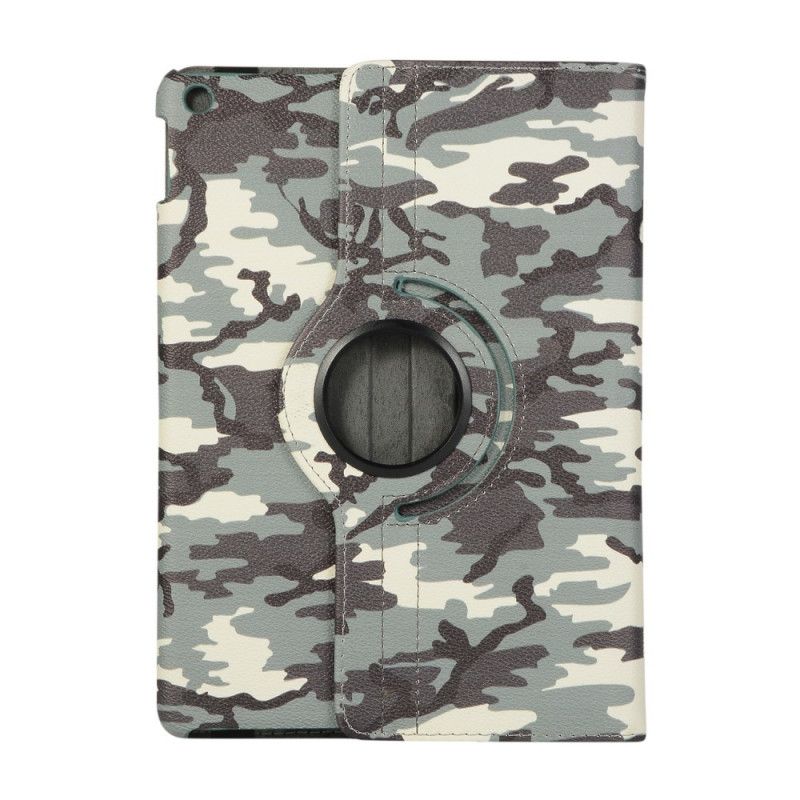 Flip Cover iPad 10.2" (2019) (2020) Grøn Mobilcover 360 ° Drejelig Camouflage