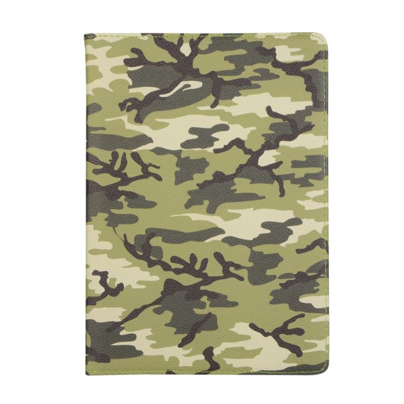 Flip Cover iPad 10.2" (2019) (2020) Grøn Mobilcover 360 ° Drejelig Camouflage