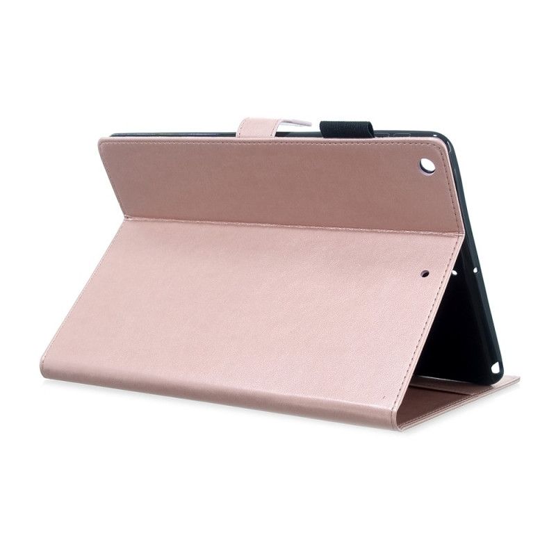 Flip Cover iPad 10.2" (2019) (2020) Rød Mobilcover Ædru Sommerfugle Lædereffekt