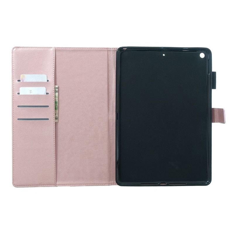 Flip Cover iPad 10.2" (2019) (2020) Rød Mobilcover Ædru Sommerfugle Lædereffekt