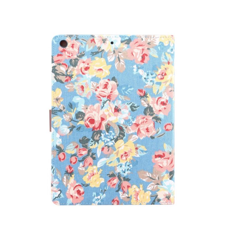 Flip Cover iPad 10.2" (2019) (2020) Sort Elegance Frihedsblomster