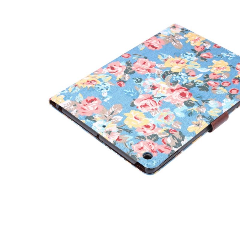 Flip Cover iPad 10.2" (2019) (2020) Sort Elegance Frihedsblomster