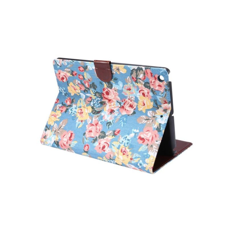 Flip Cover iPad 10.2" (2019) (2020) Sort Elegance Frihedsblomster