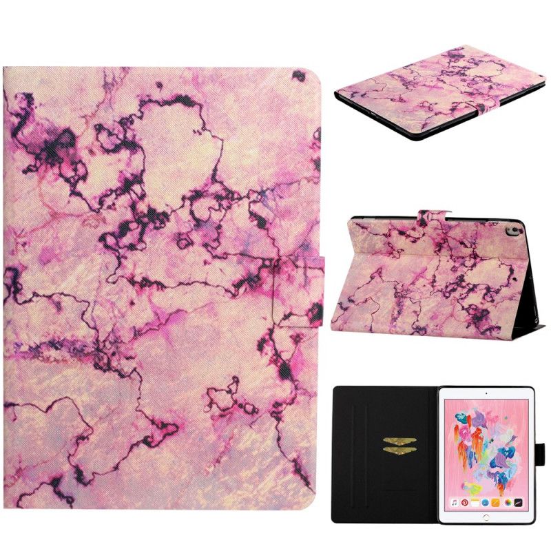 Flip Cover iPad 10.2" (2019) (2020) Sort Mobilcover Marmorstil