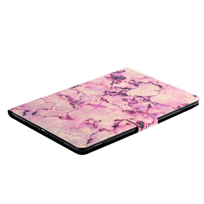 Flip Cover iPad 10.2" (2019) (2020) Sort Mobilcover Marmorstil