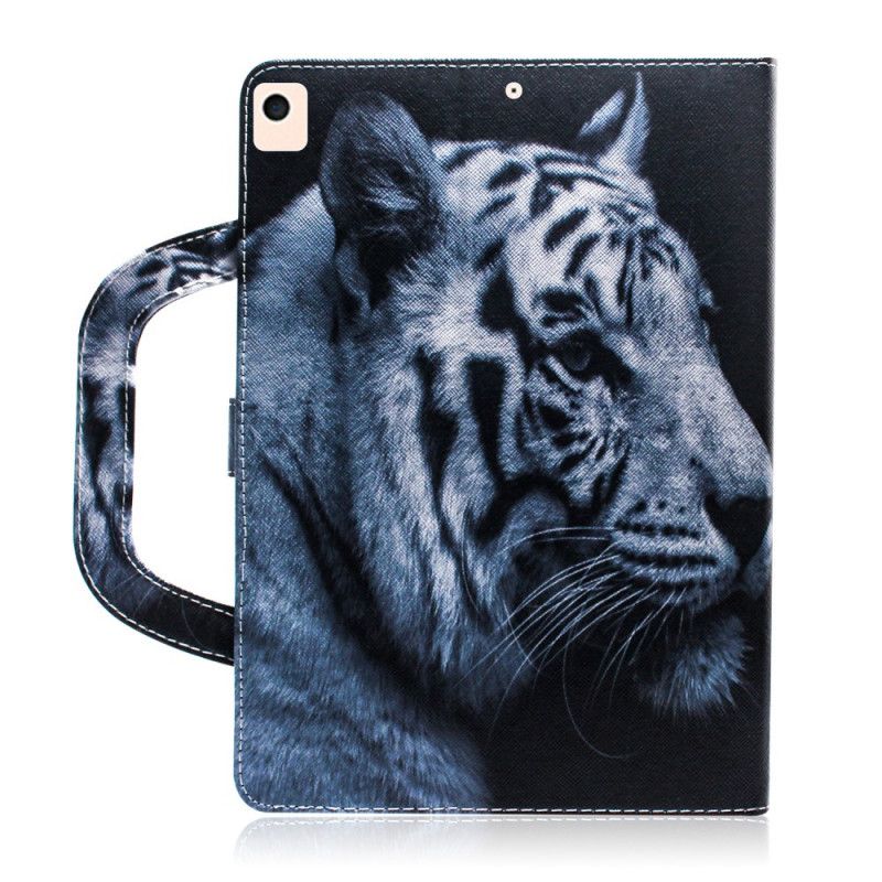 Flip Cover iPad 10.2" (2019) (2020) Sort Tiger Med Håndtag