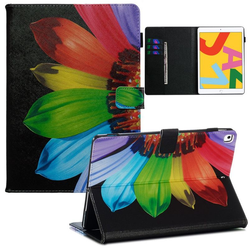 Flip Cover Læder for iPad 10.2" (2019) (2020) Blomsterfarve