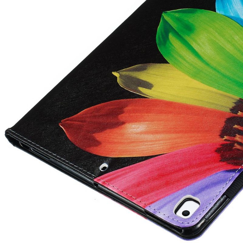 Flip Cover Læder for iPad 10.2" (2019) (2020) Blomsterfarve