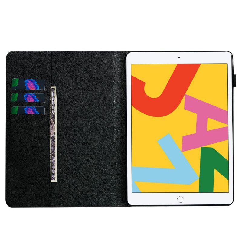 Flip Cover Læder for iPad 10.2" (2019) (2020) Blomsterfarve