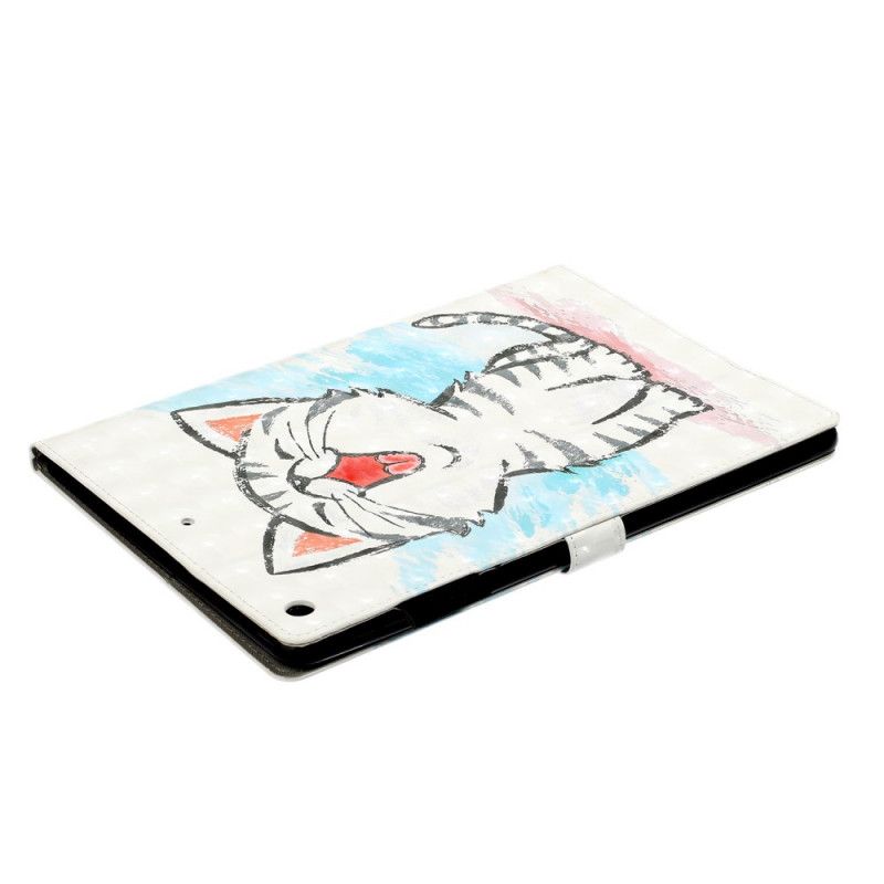 Flip Cover Læder for iPad 10.2" (2019) (2020) Sjov Kat