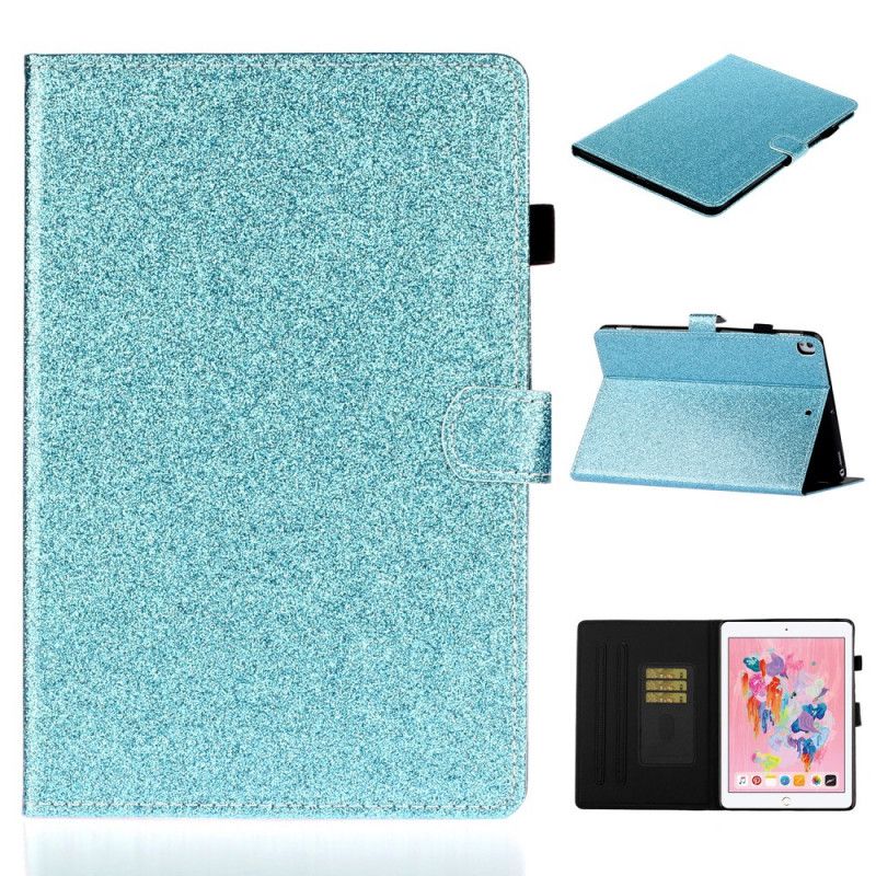 Flip Cover Læder for iPad 10.2" (2019) (2020) Sort Mousserende Glitter