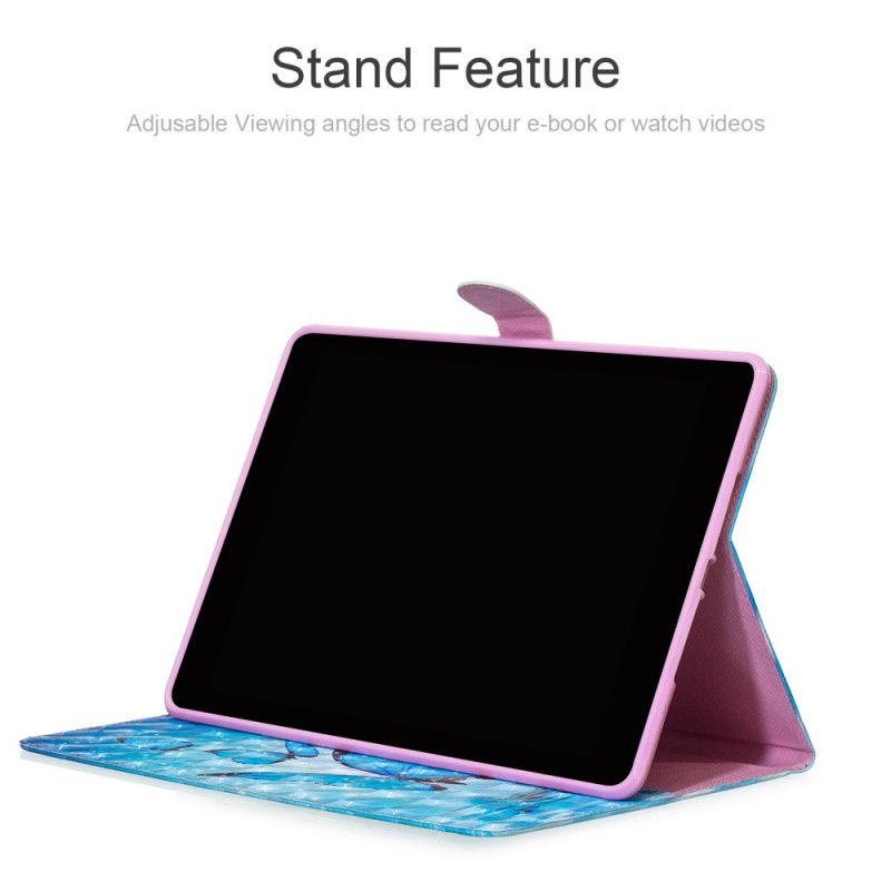 Flip Cover Læder for iPad 10.2" (2019) (2020) Spot Lette Sommerfugle