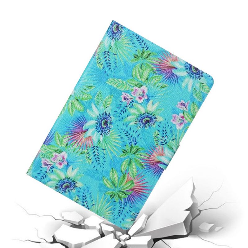 Flip Cover Læder iPad 10.2" (2019) (2020) Blomster Og Blade