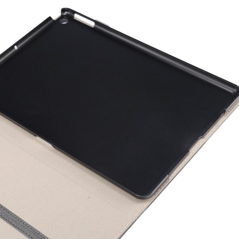 Flip Cover Læder iPad 10.2" (2019) (2020) Grå Enkay Træ Tekstur Original