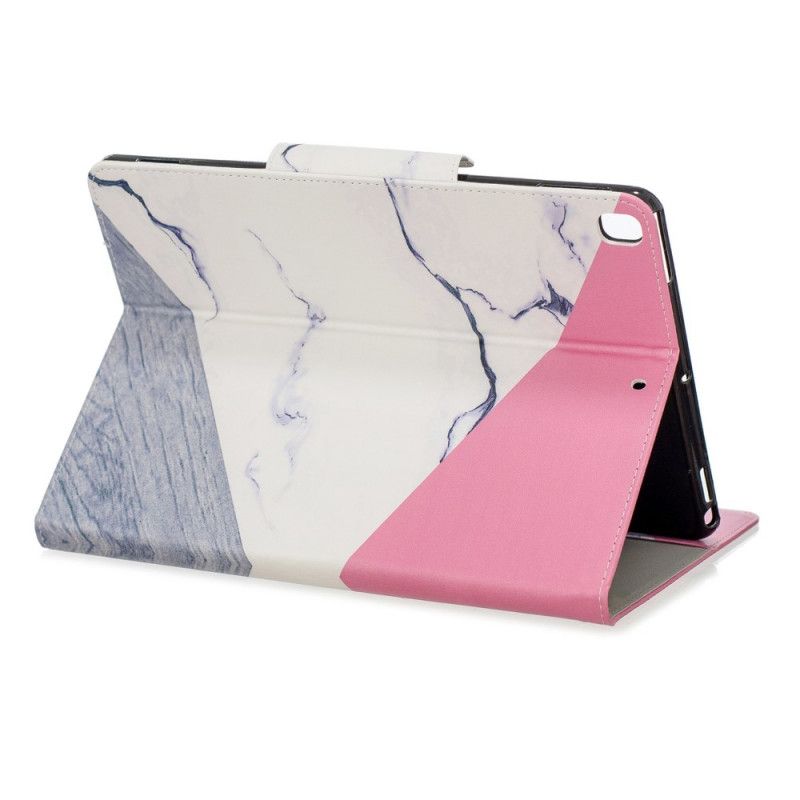 Flip Cover Læder iPad 10.2" (2019) (2020) Hvid Marmor Design Original