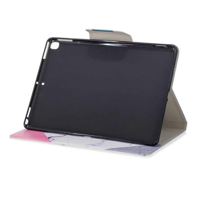 Flip Cover Læder iPad 10.2" (2019) (2020) Hvid Marmor Design Original