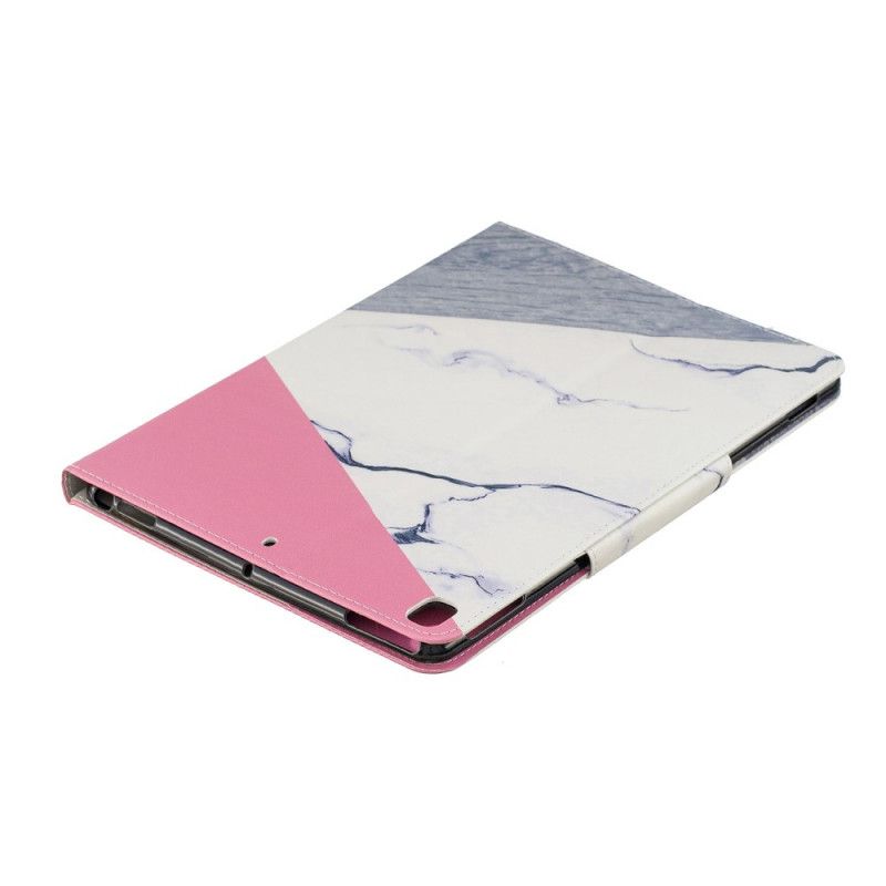 Flip Cover Læder iPad 10.2" (2019) (2020) Hvid Marmor Design Original