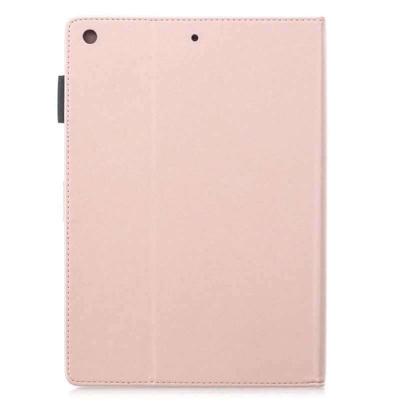 Flip Cover Læder iPad 10.2" (2019) (2020) Lilla Blomsterdiamanter I Lædereffekt Beskyttelse