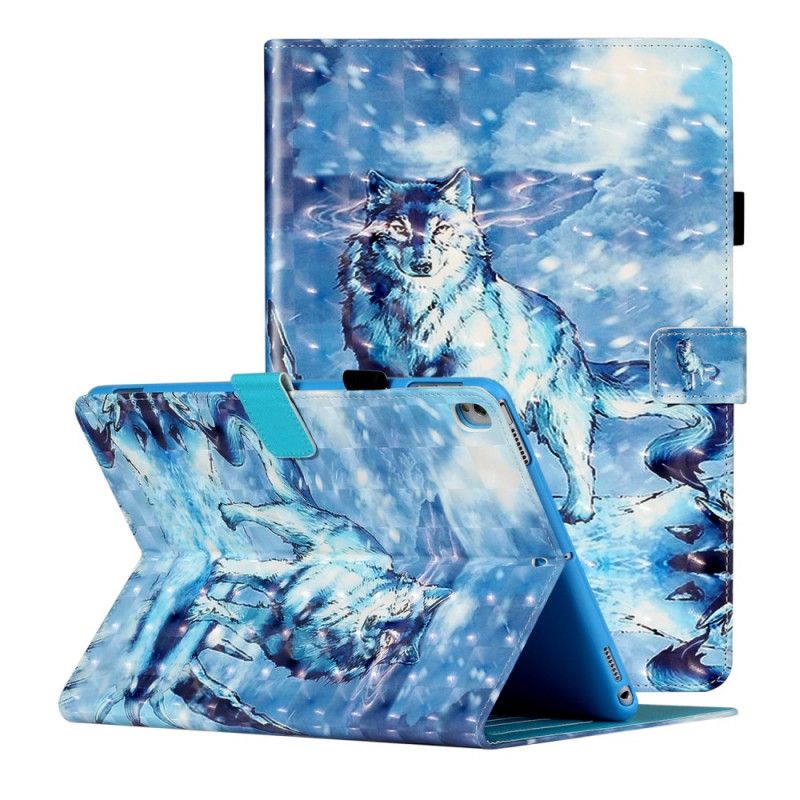 Flip Cover Læder iPad 10.2" (2019) (2020) Lys Plet Ulve