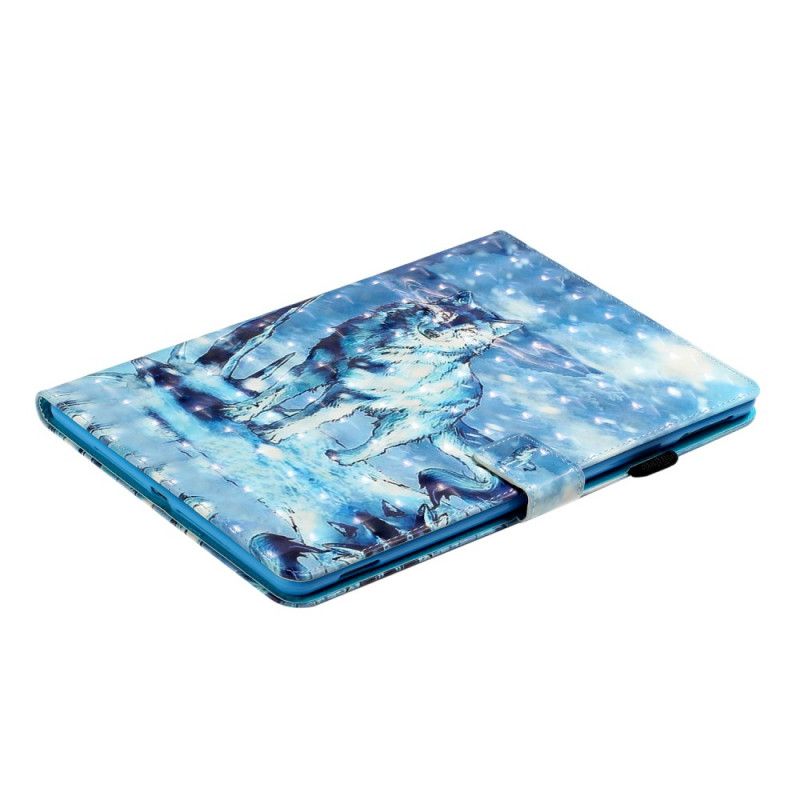 Flip Cover Læder iPad 10.2" (2019) (2020) Lys Plet Ulve