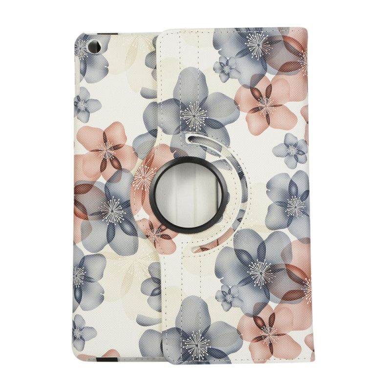 Flip Cover Læder iPad 10.2" (2019) (2020) Sort 360 ° Roterbar Blomster Beskyttelse