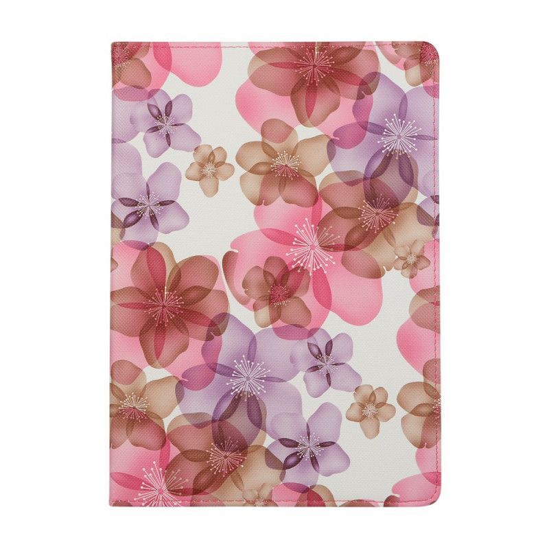 Flip Cover Læder iPad 10.2" (2019) (2020) Sort 360 ° Roterbar Blomster Beskyttelse