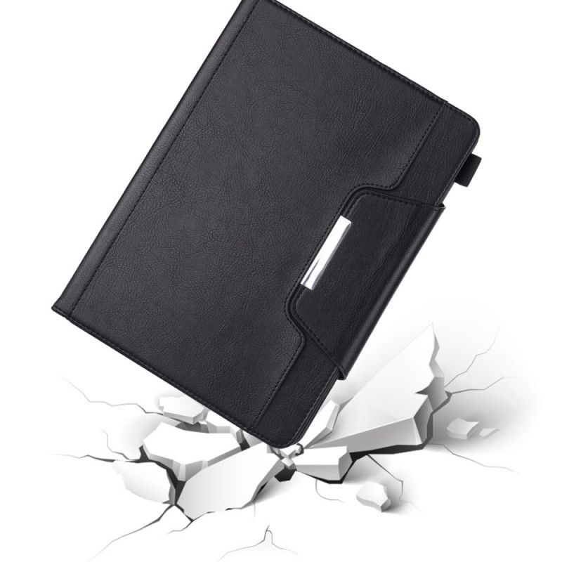 Flip Cover Læder iPad 10.2" (2019) (2020) Sort Kunstlæder Sølvlås