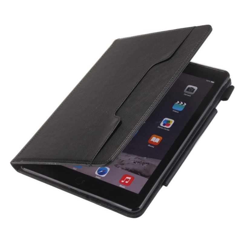 Flip Cover Læder iPad 10.2" (2019) (2020) Sort Kunstlæder Sølvlås