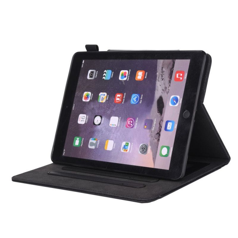 Flip Cover Læder iPad 10.2" (2019) (2020) Sort Kunstlæder Sølvlås