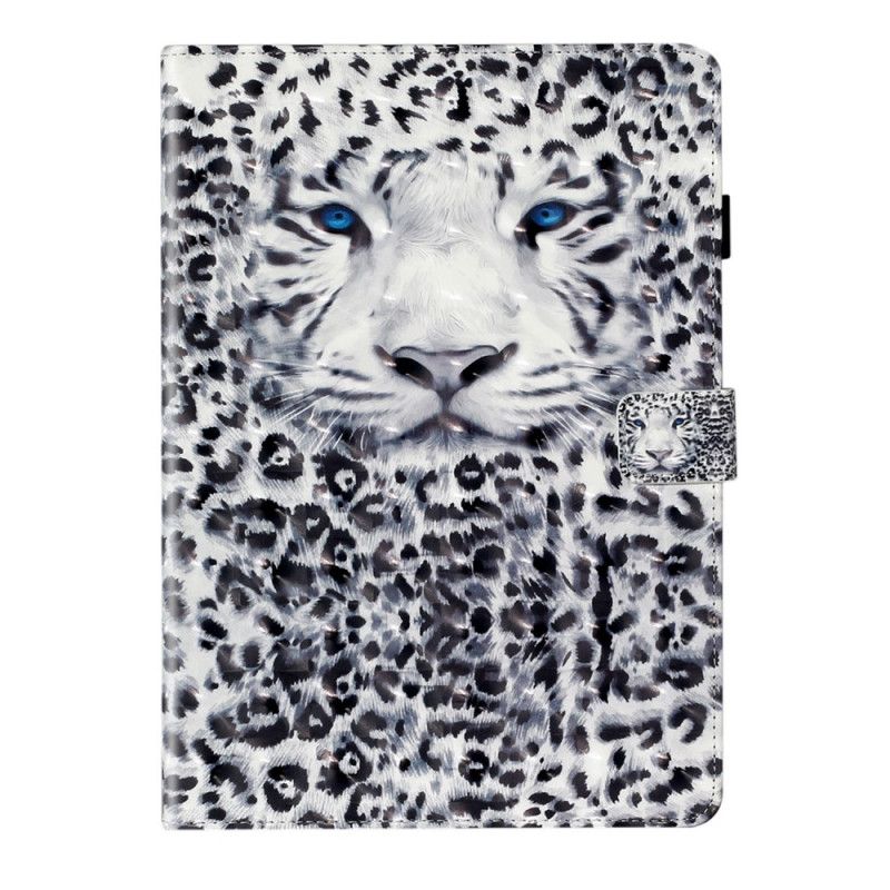 Flip Cover Læder iPad 10.2" (2019) (2020) Sort Leopardlysplet