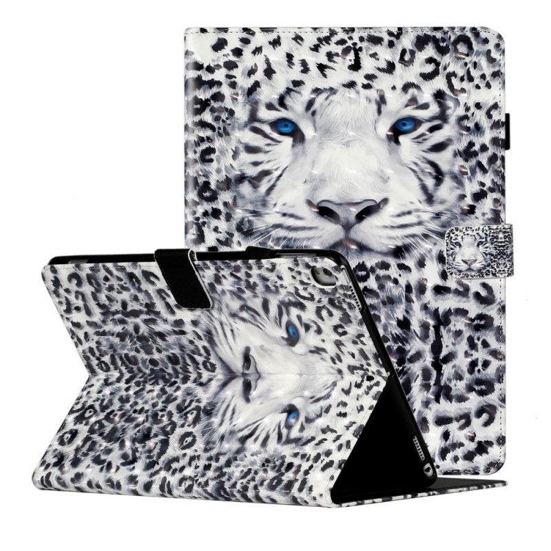 Flip Cover Læder iPad 10.2" (2019) (2020) Sort Leopardlysplet