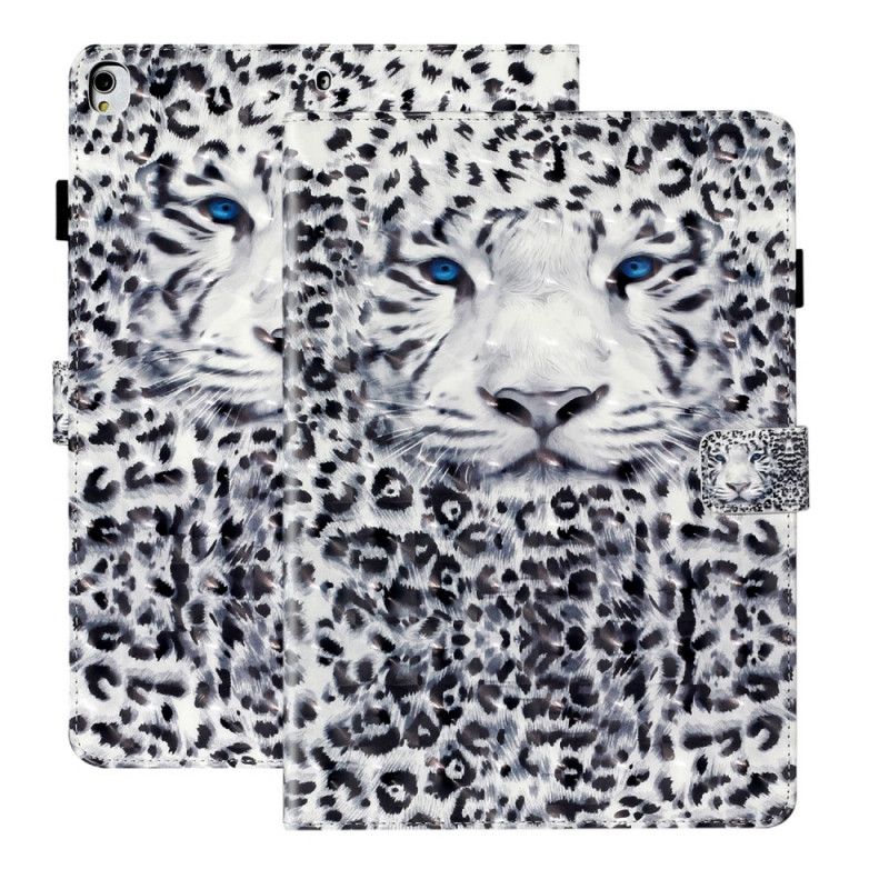 Flip Cover Læder iPad 10.2" (2019) (2020) Sort Leopardlysplet