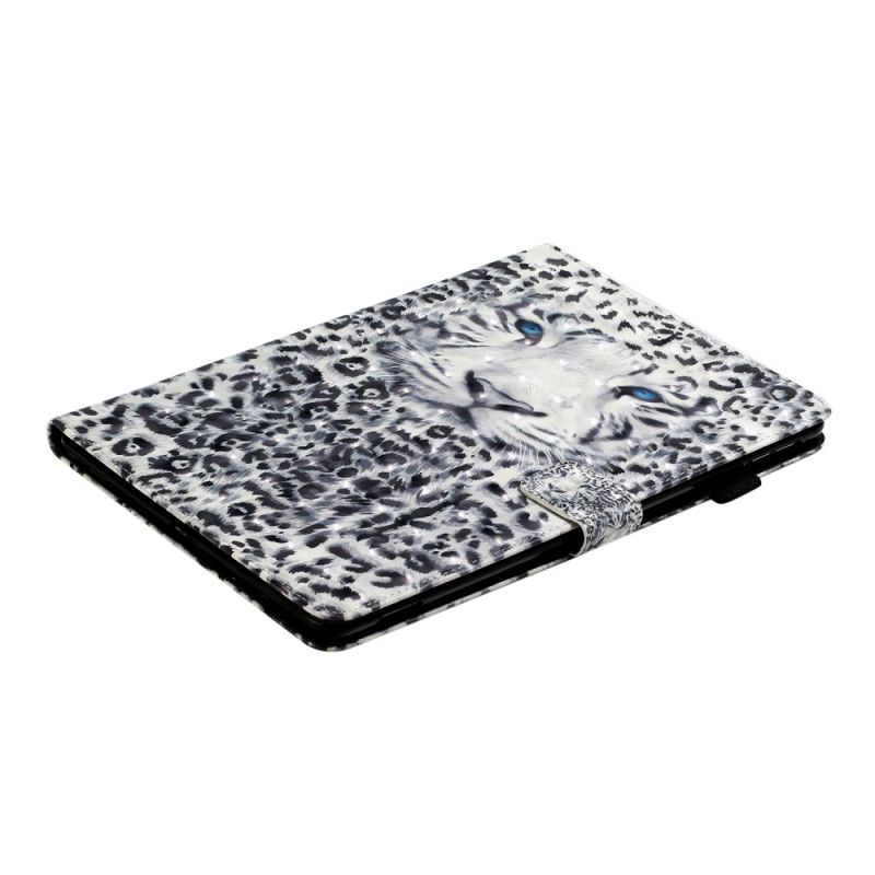 Flip Cover Læder iPad 10.2" (2019) (2020) Sort Leopardlysplet