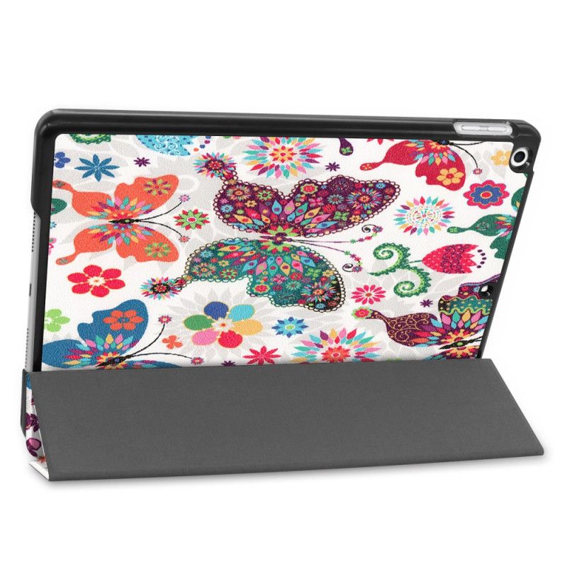 Smart Taske iPad 10.2" (2019) (2020) Vintage Blomster Imiteret Læder