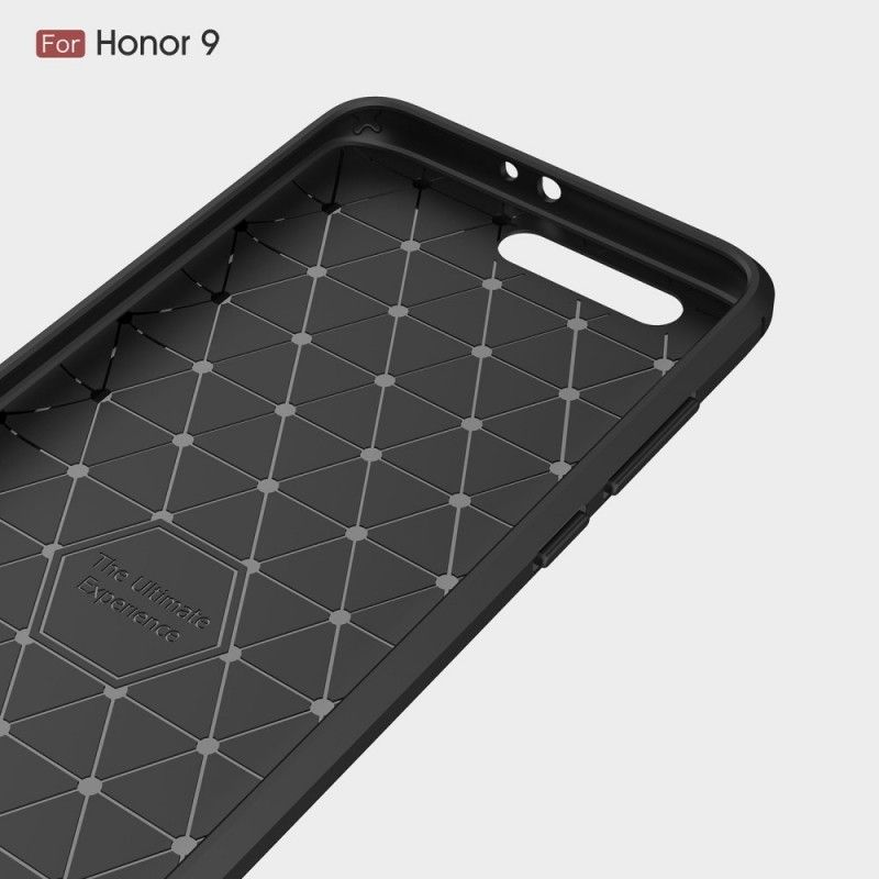 Cover Honor 9 Sort Børstet Kulfiber