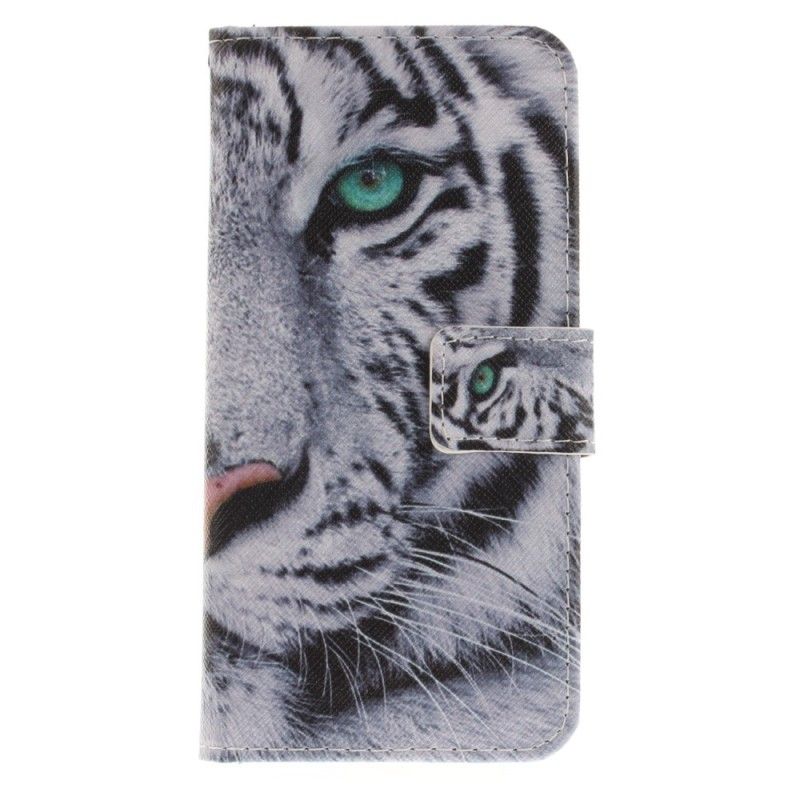 Flip Cover Honor 9 Mobilcover Hvid Tiger