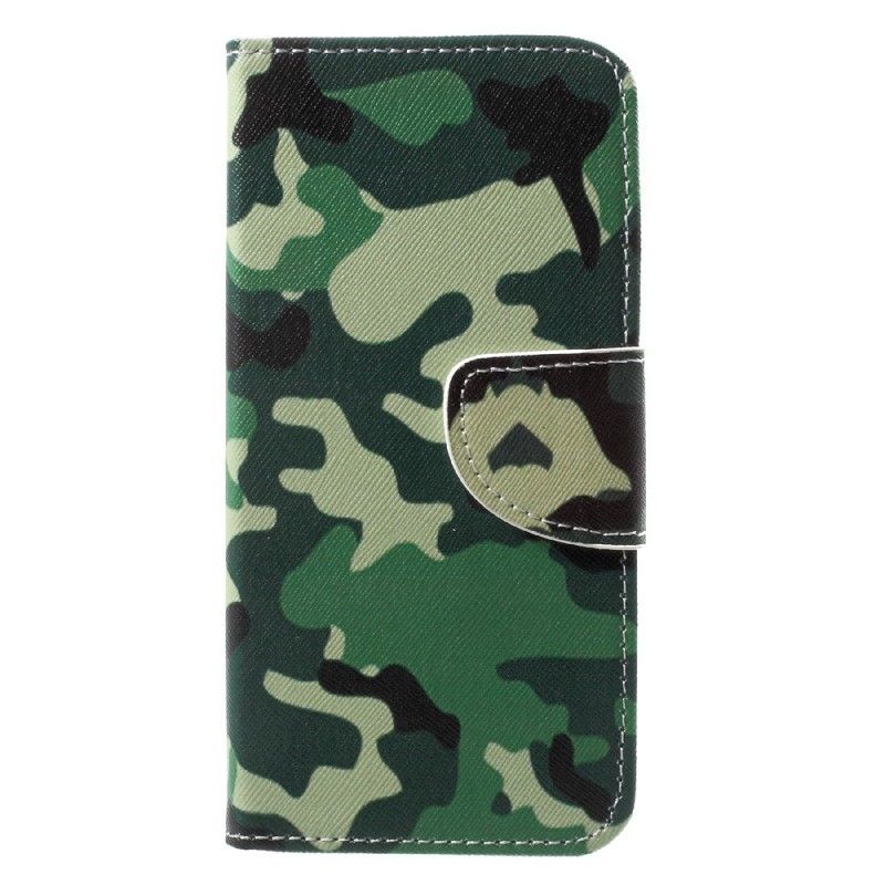 Flip Cover Læder Honor 9 Militær Camouflage Beskyttelse